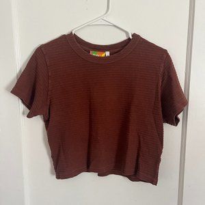 Big Bud Press Cropped Honeycomb Tee in XS